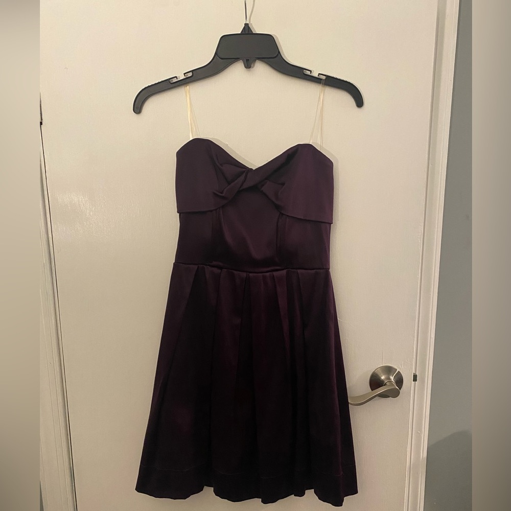 Plum Strapless formal dress size 7